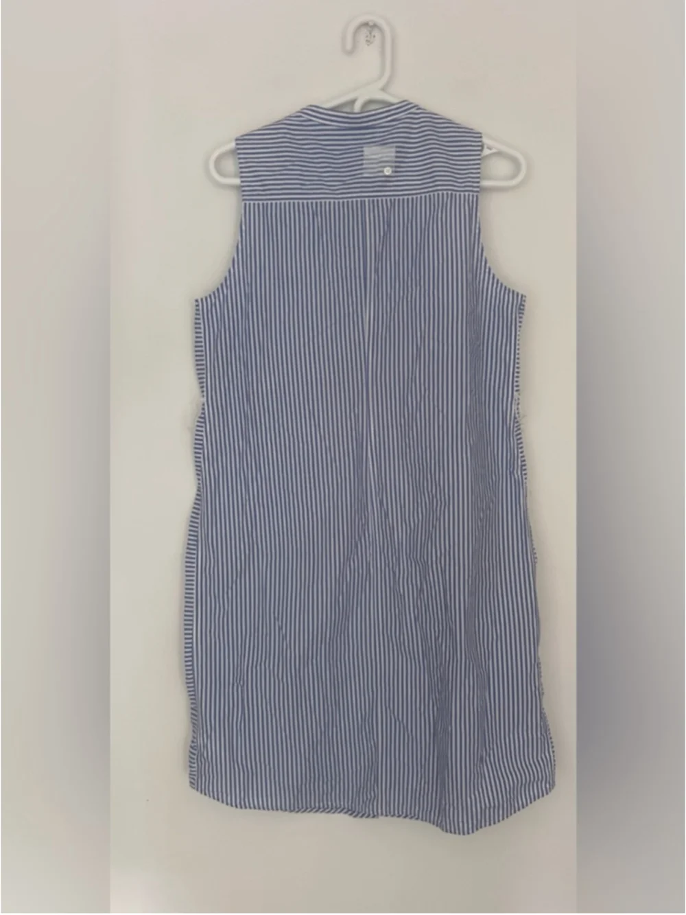 J.Crew Blue & White Striped Sleeveless Shirt Dress Size XS